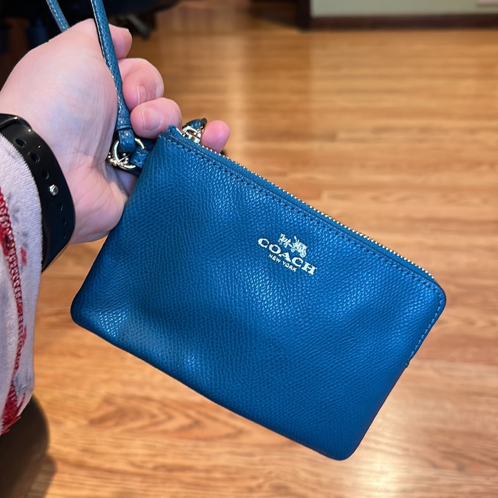 Coach Teal Wristlet
